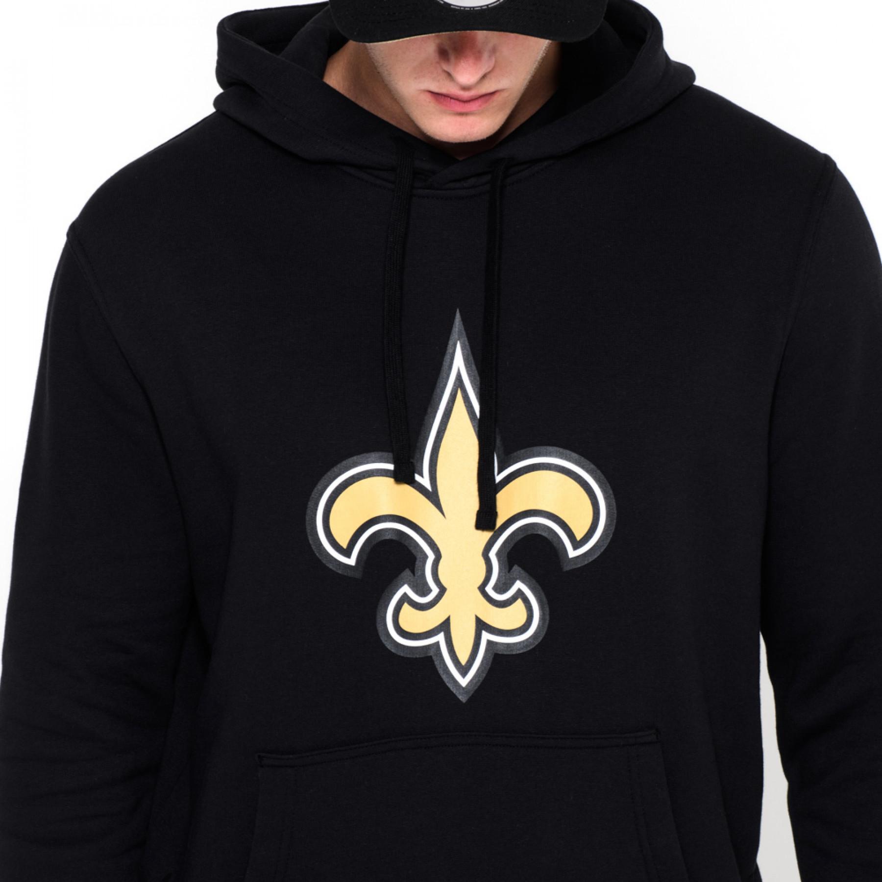 Sweat à capuche New Era avec logo de l'équipe New Orleans Saints