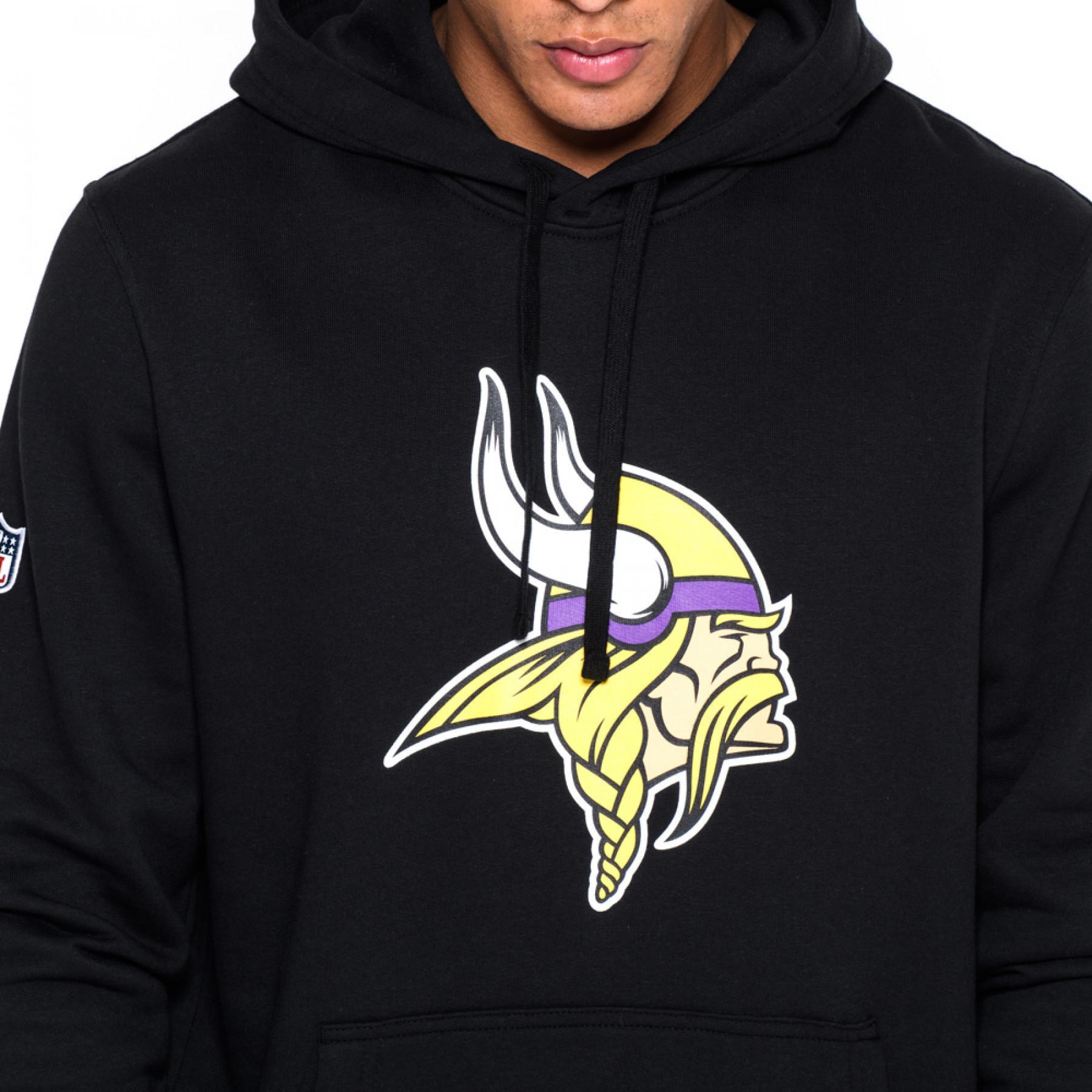 Sweat à capuche New Era avec logo de l'équipe Minnesota Vikings