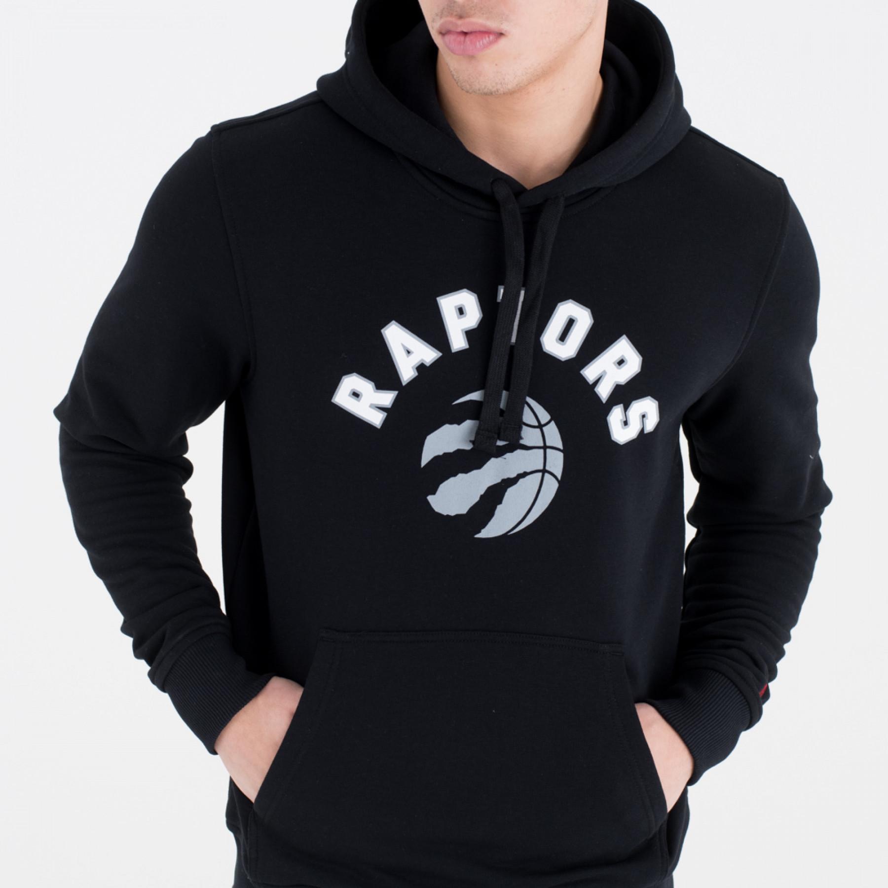 Sweat à capuche New Era avec logo de l'équipe Toronto Raptors
