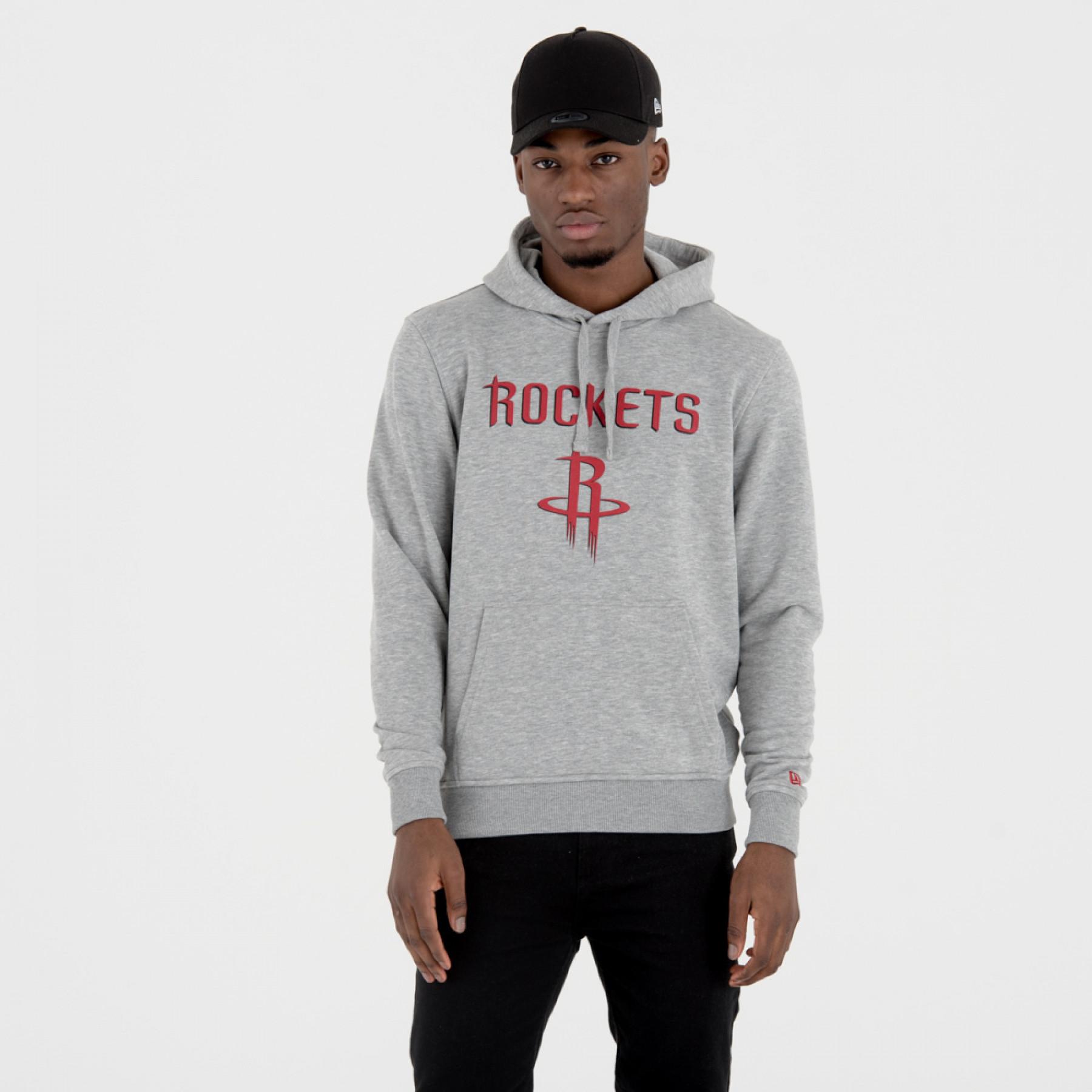 Sweat à capuche New Era avec logo de l'équipe Houston Rockets