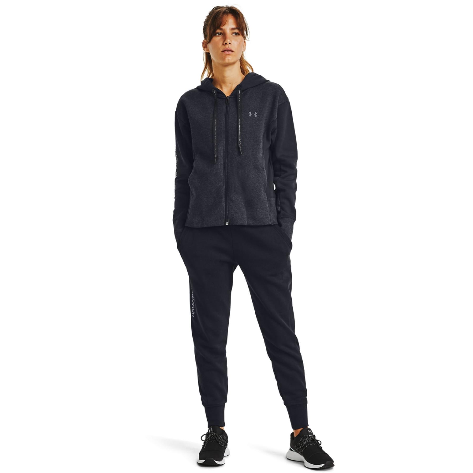 Sweat à capuche femme Under Armour Rival Fleece Embroidered Full Zip