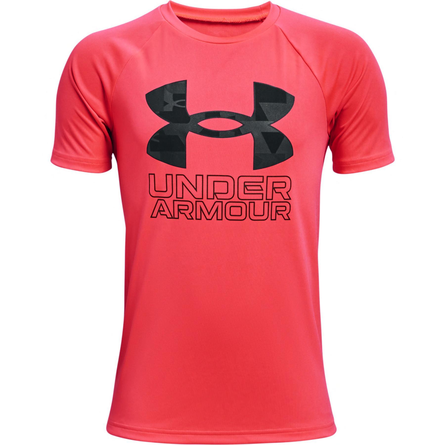 T-shirt garçon Under Armour à manches courtes Tech Hybrid Print Fill