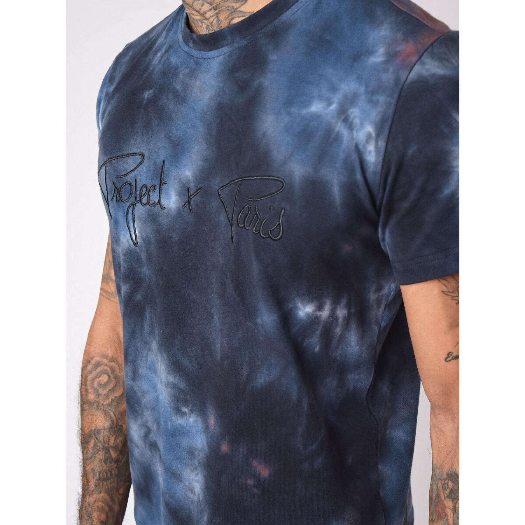 T-shirt tie & dye avec broderie logo basic au buste Project X Paris