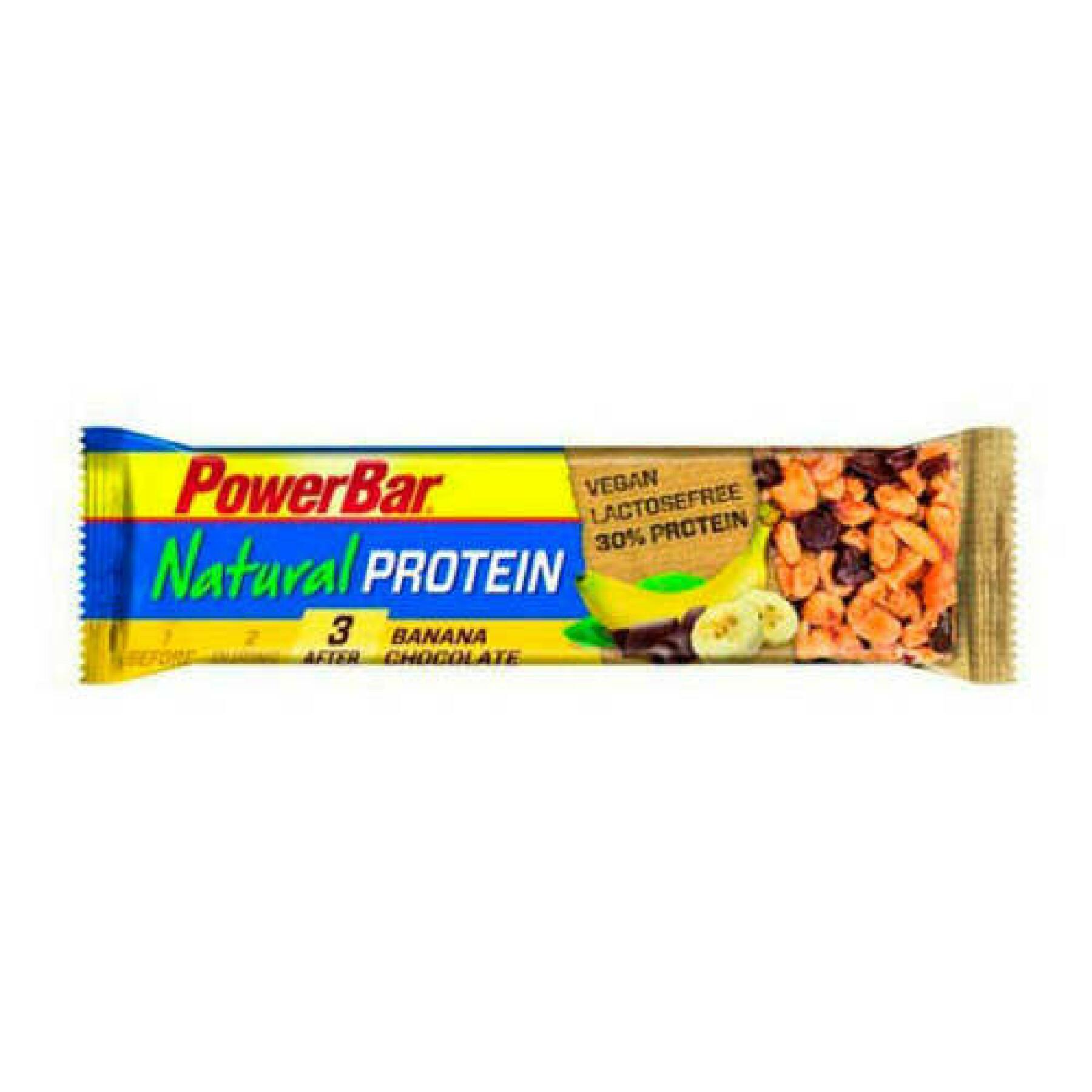 Lot de 24 barres PowerBar Natural Protein Vegan - Banana Chocolate