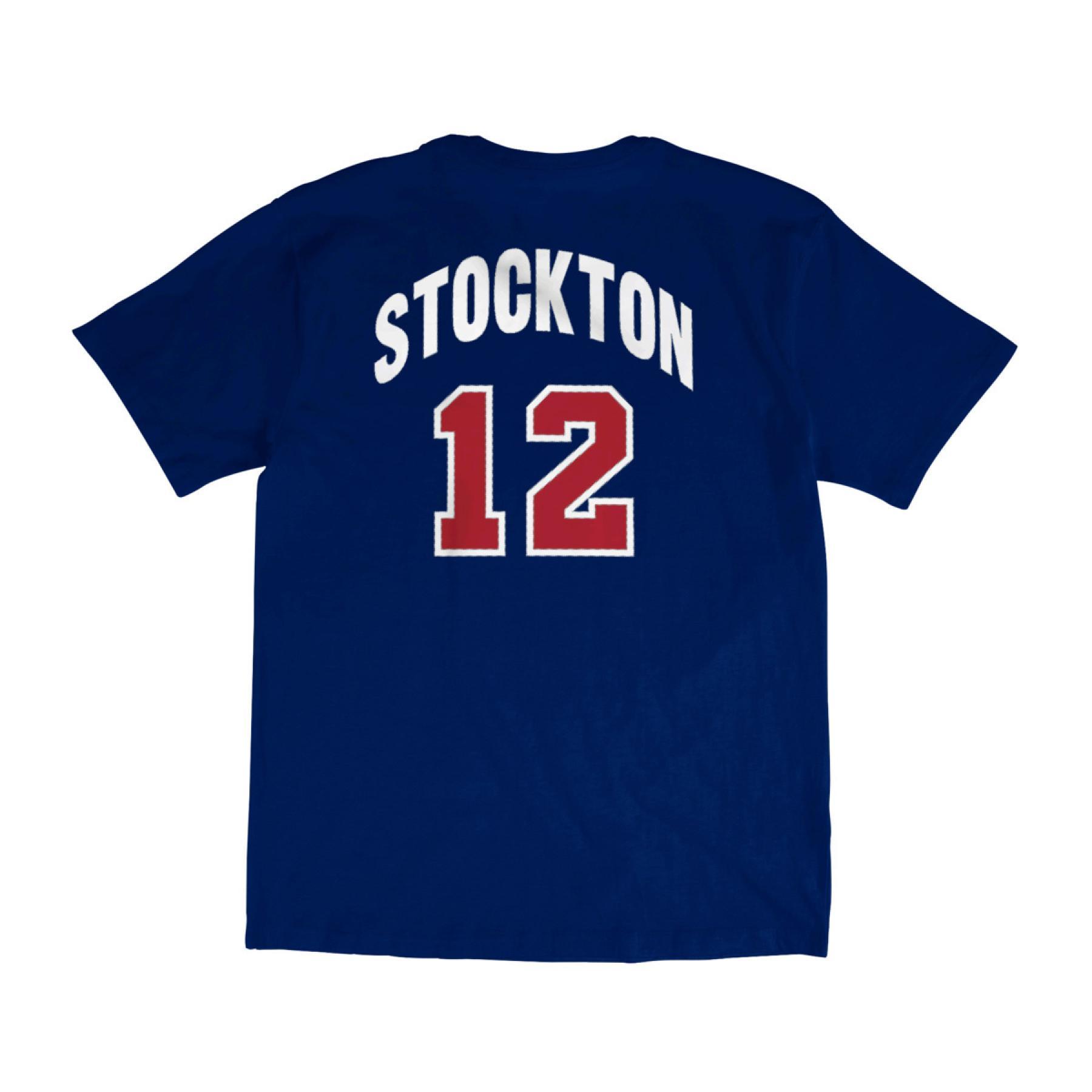 T-shirt USA name & number John Stockton