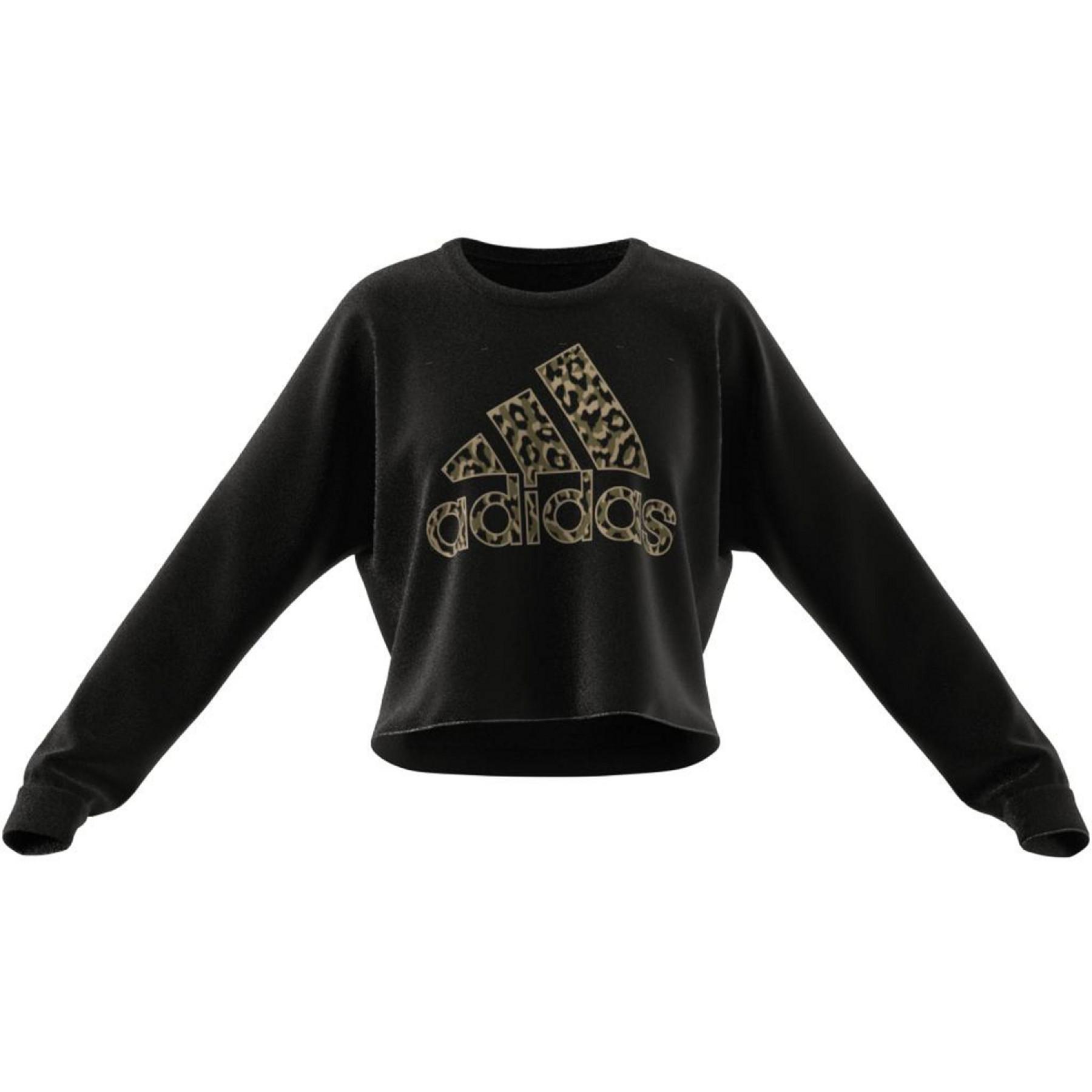 Sweatshirt femme adidas Leopard Graphic