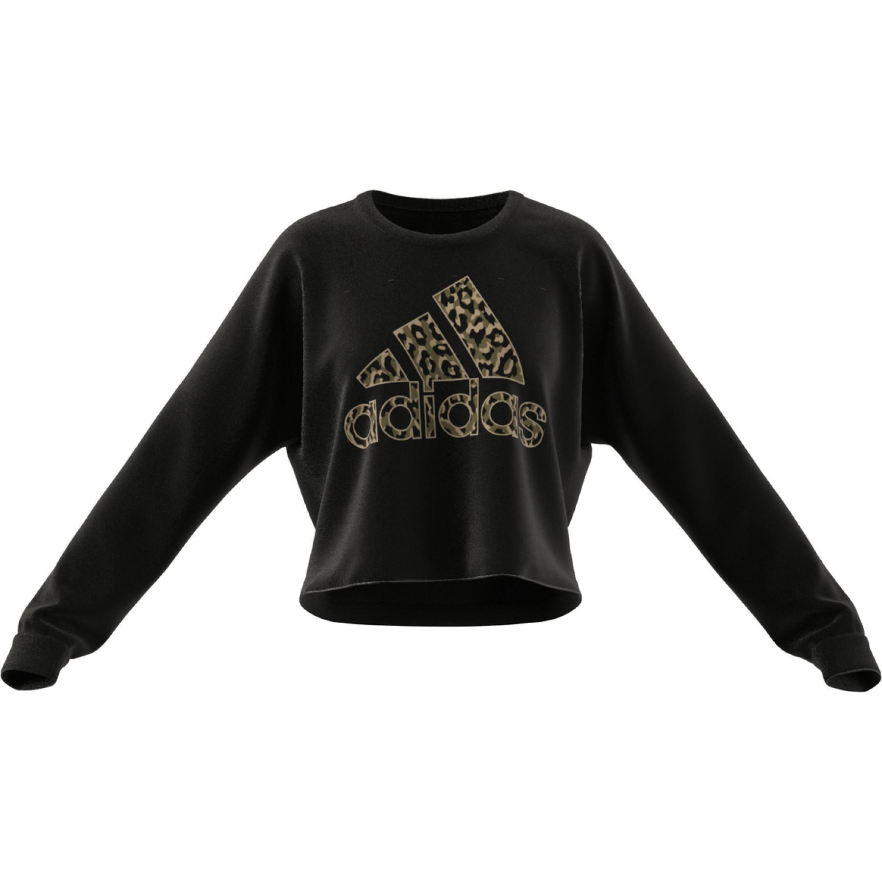 Sweatshirt femme adidas Leopard Graphic