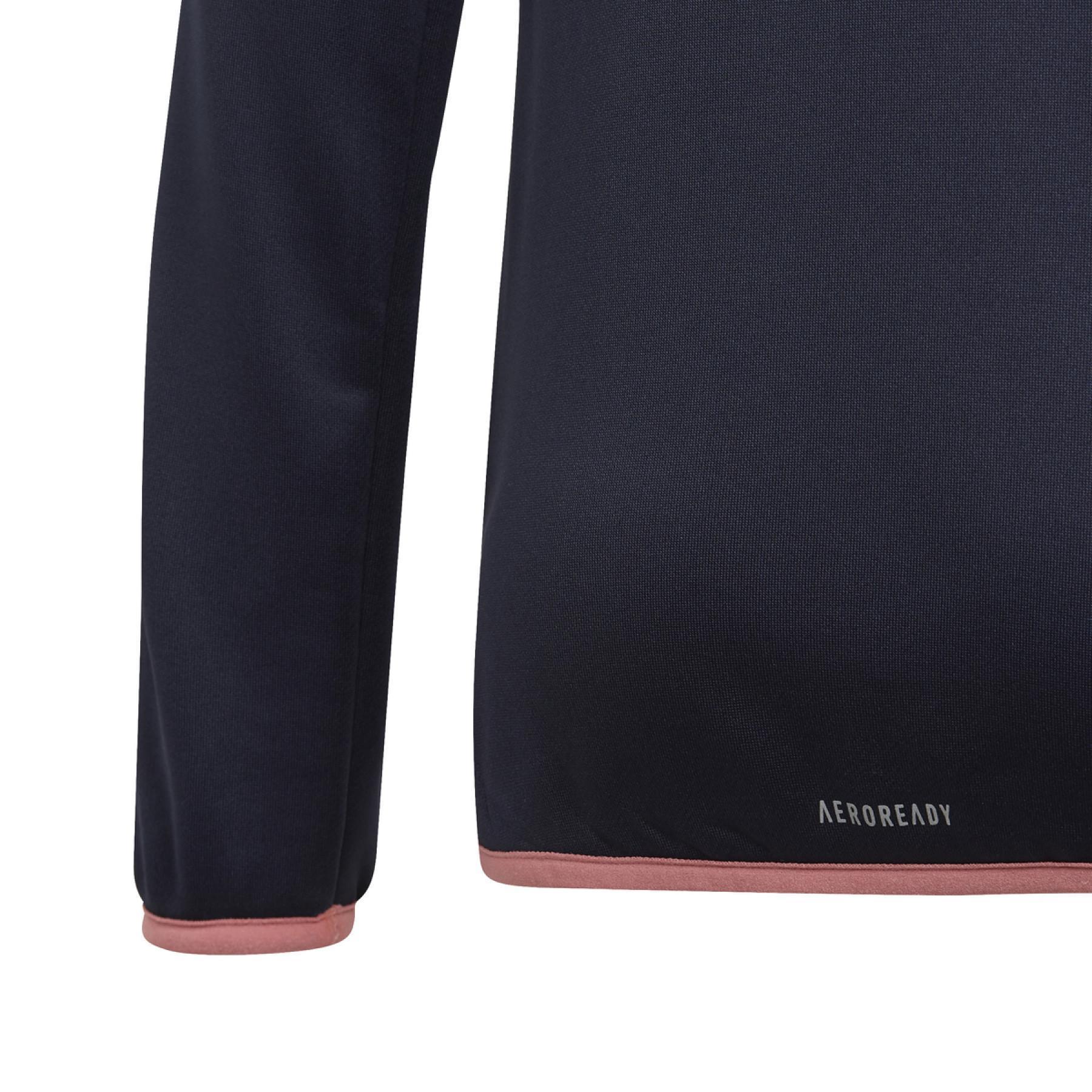 Sweatshirt zippé à capuche enfant adidas Designed To Move 3-Bandes