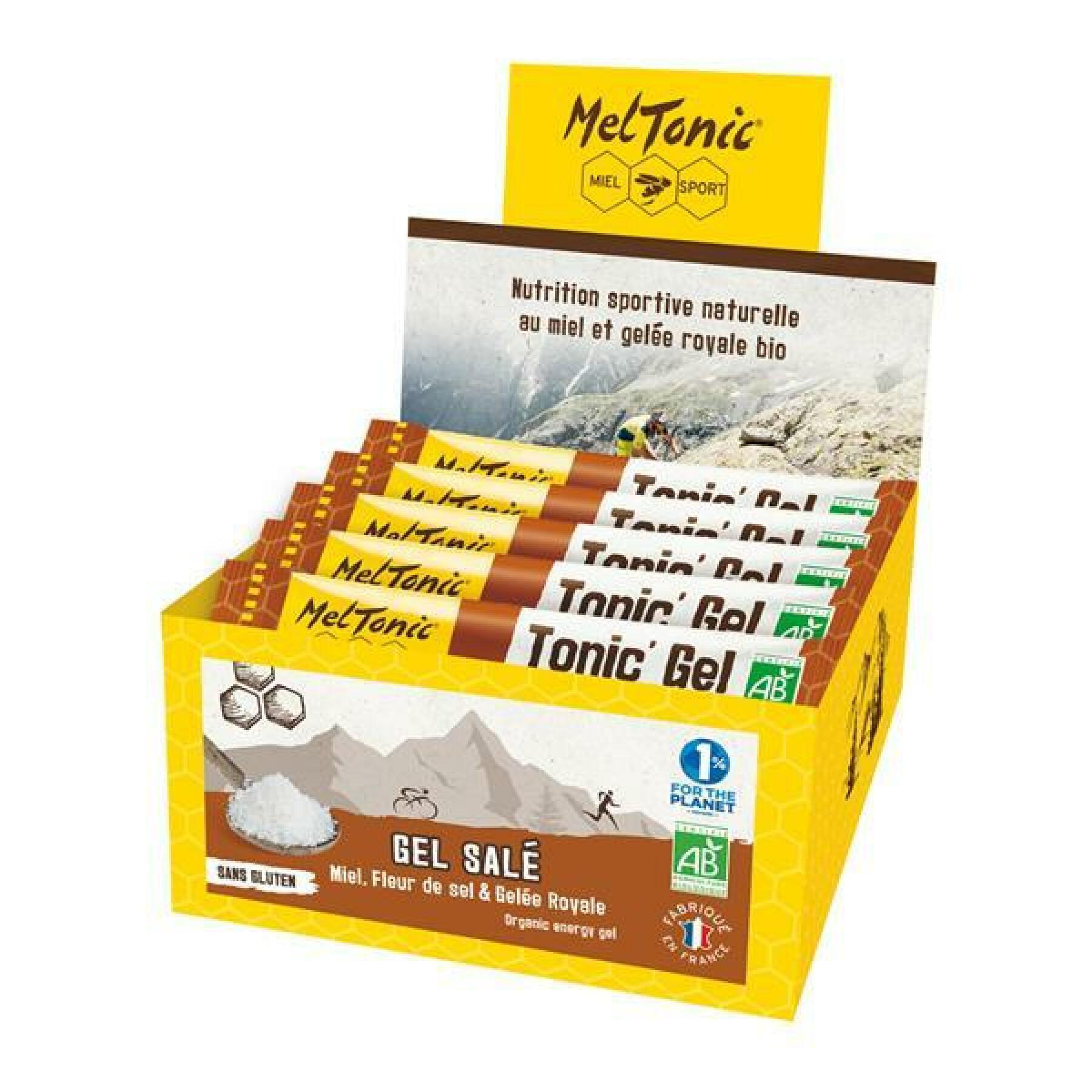 Boîte de 30 gels énergétiques bio salé Meltonic 20 g