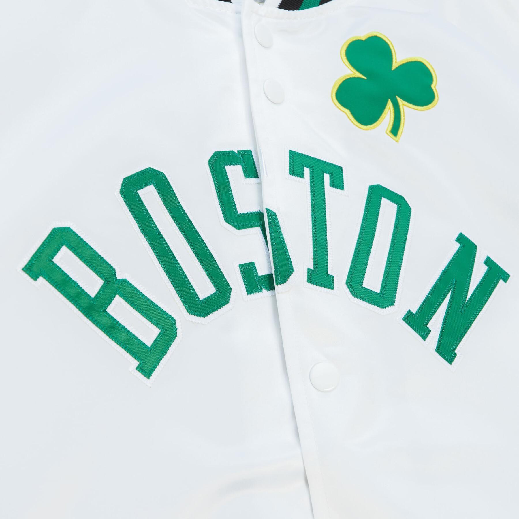 Veste de survêtement satin Boston Celtics