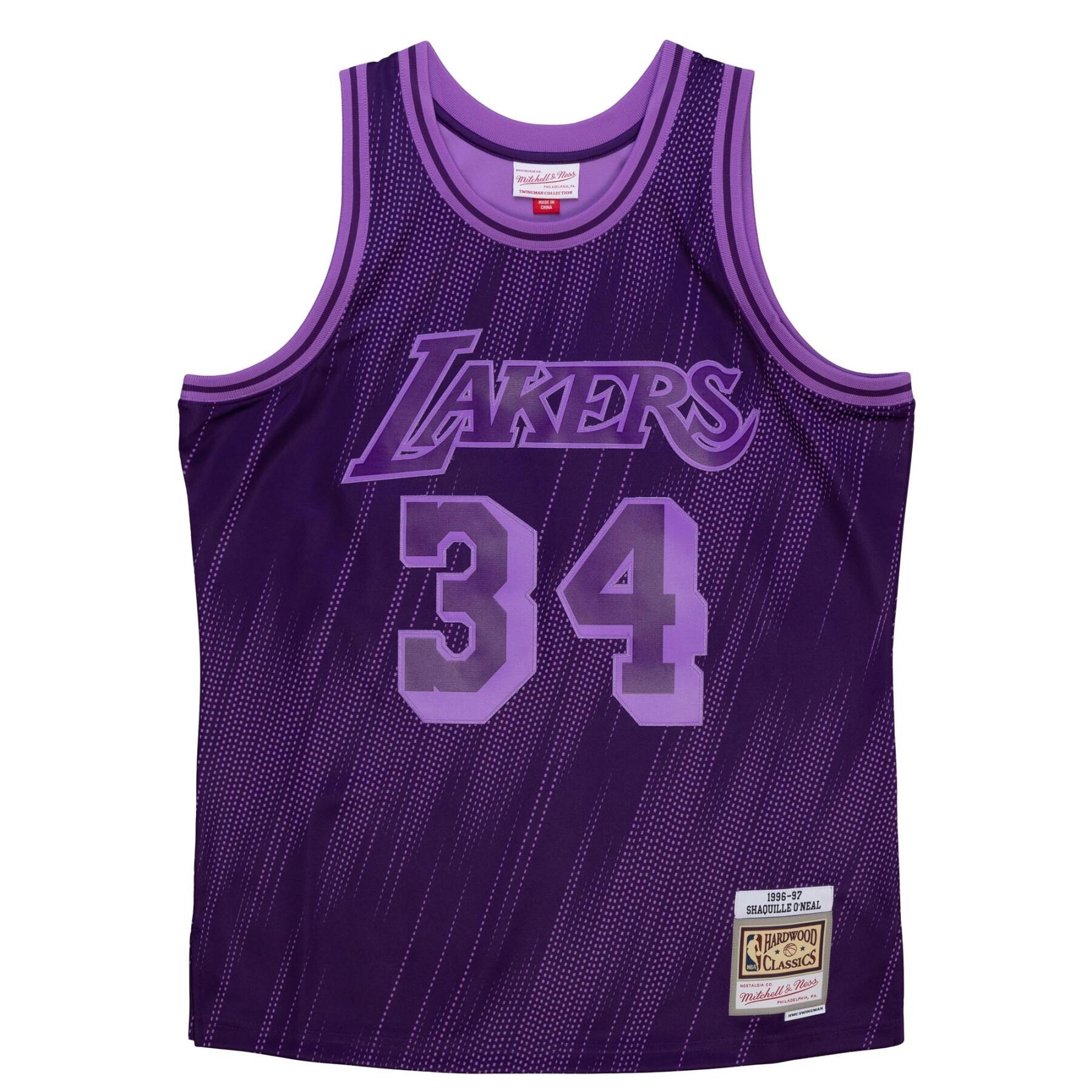 Maillot NBA Shaquille O'neal Los Angeles Lakers 1996-97 Mitchell & ness  Hardwood Classic Bleu Pour enfant