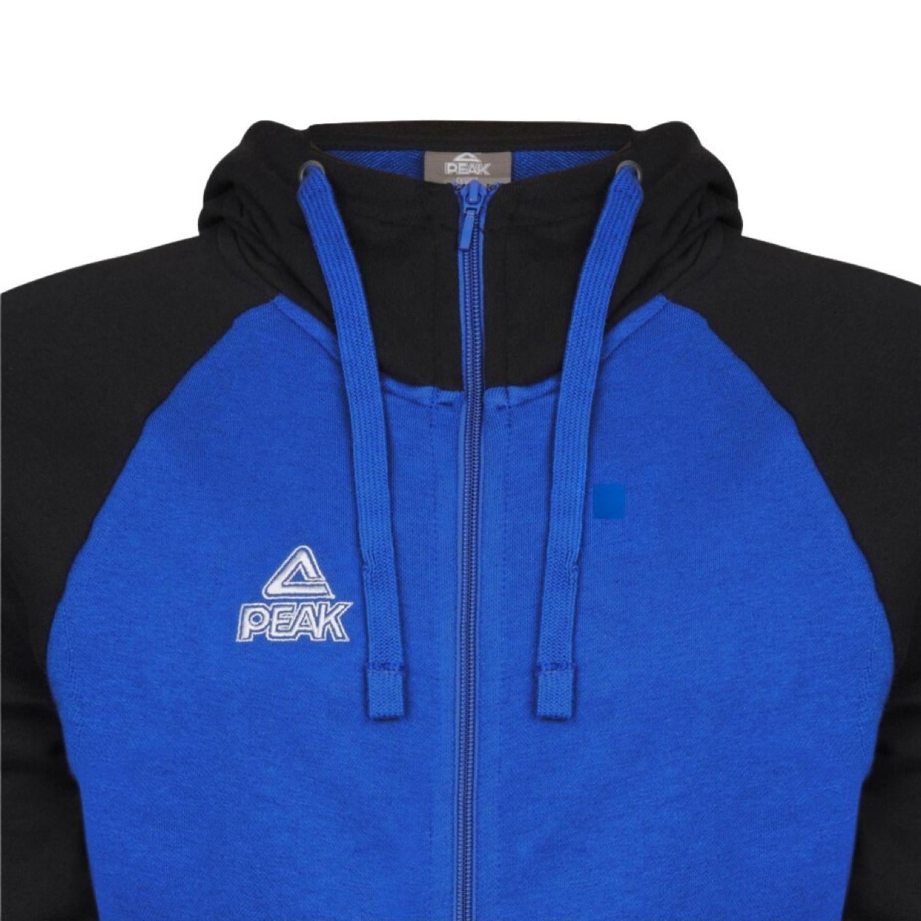 Sweatshirt à capuche Peak zip bi-color élite