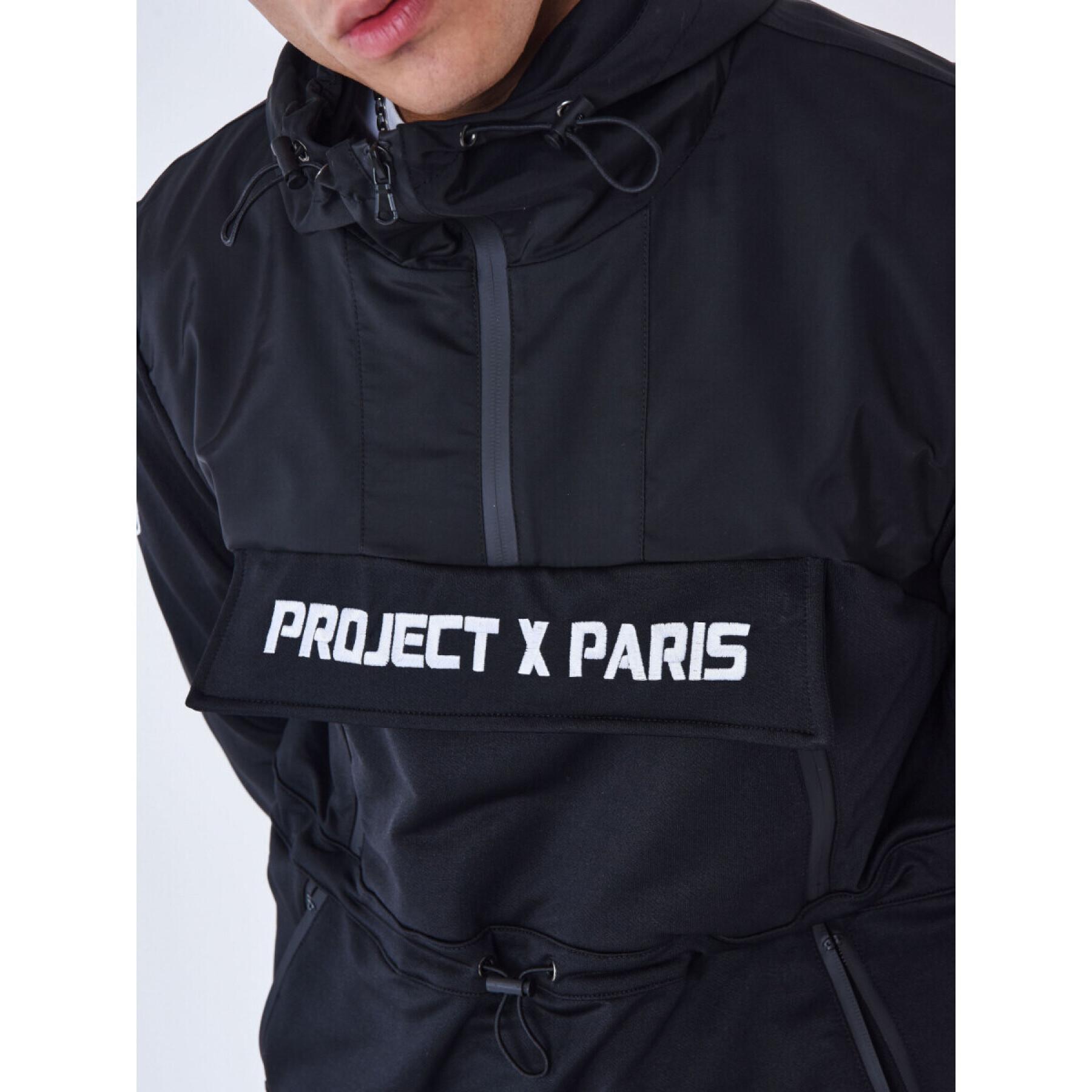 Sweatshirt à capuche style coupe vent Project X Paris