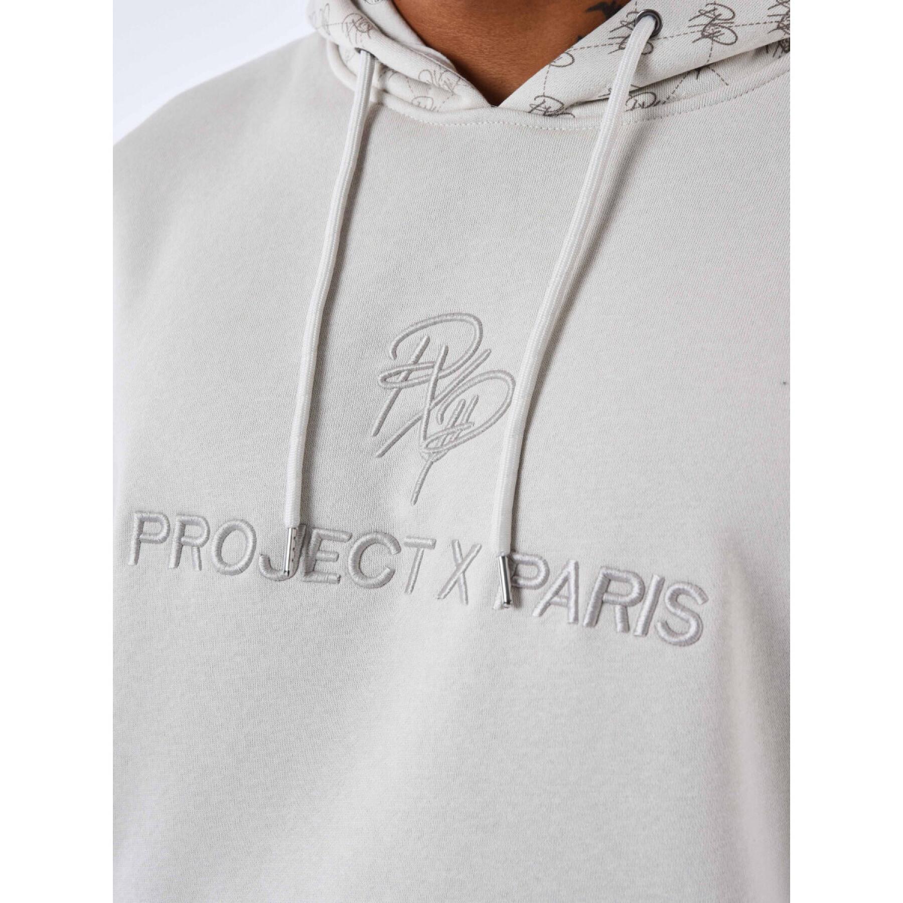 Sweatshirt à capuche detail monogramme Project X Paris