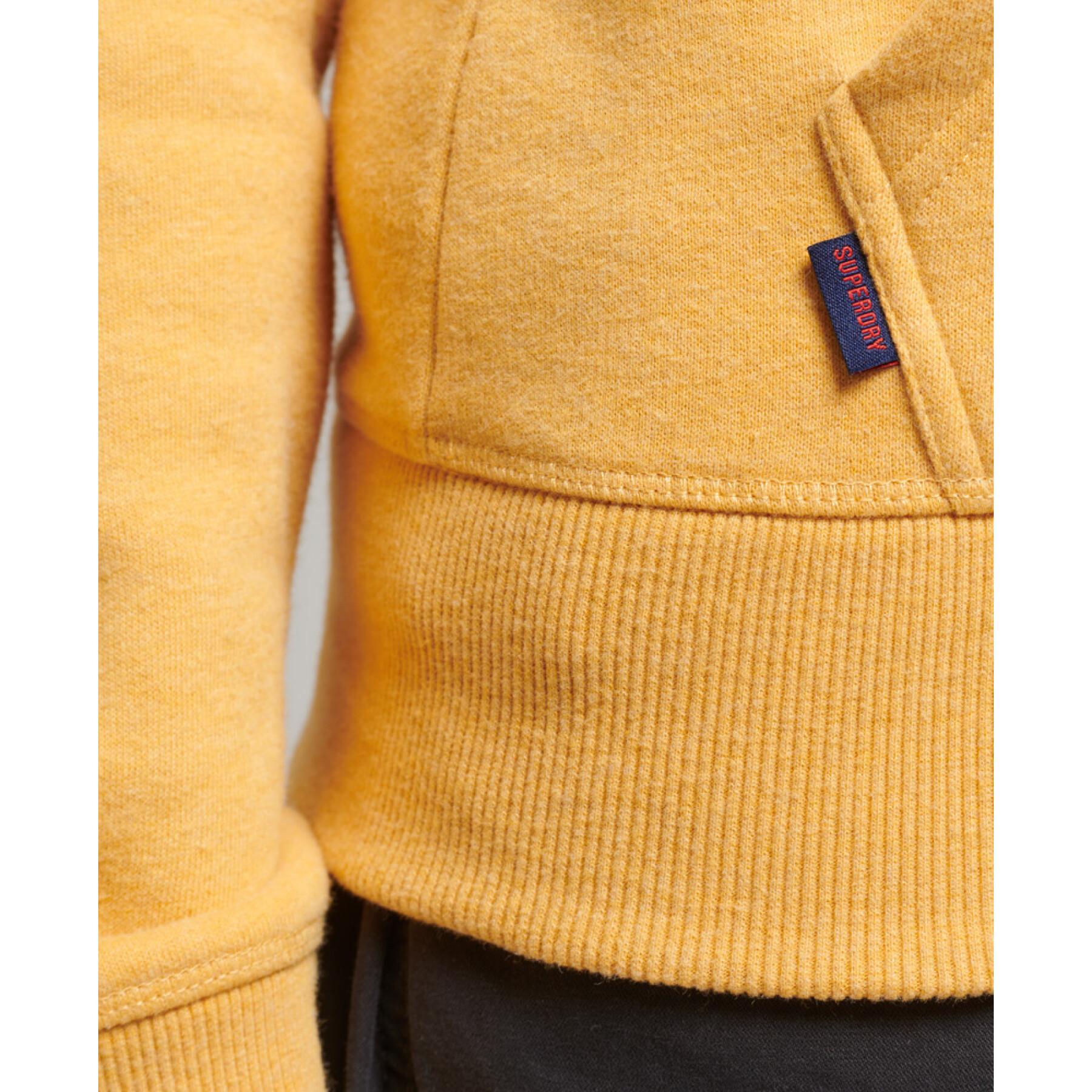Sweatshirt zippé à capuche en coton bio femme Superdry Vintage Logo