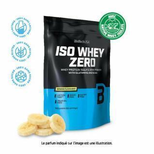 Lot de 10 sacs de protéines Biotech USA iso whey zero lactose free - Banane - 500g