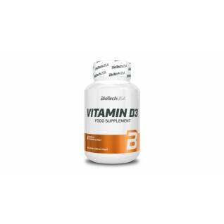 Lot de 12 pots de vitamine D3 50mcg Biotech USA - 120 comp