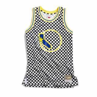 Maillot Golden State Warriors checked b&w