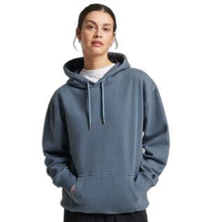 Sweatshirt à capuche oversize femme Superdry Code Logo Garment Dye