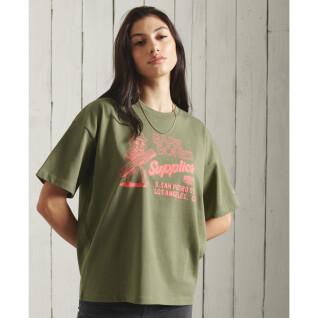 T-shirt oversize à motifs femme Superdry Workwear