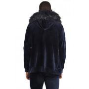 Sweatshirt à capuche velours fourrure avec bandes latérales Project X Paris