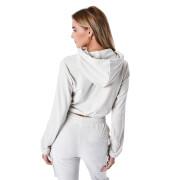 Sweatshirt à capuche court velours femme Project X Paris