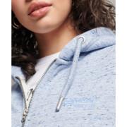 Sweatshirt zippé à capuche coton bio femme Superdry Vintage Logo
