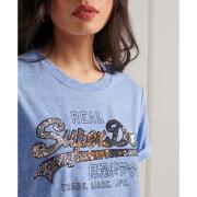 T-shirt à sequins et logo vintage femme Superdry Carnival